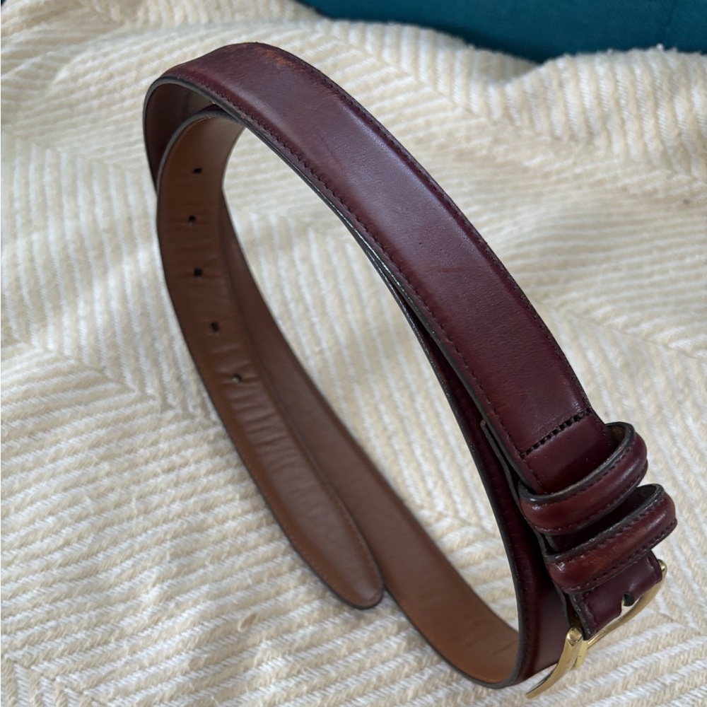 Allen Edmonds Cognac Brown Dress Belt - 36